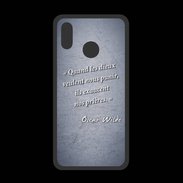 Coque  Huawei P20 Lite PREMIUM Dieux prières Bleu Citation Oscar Wilde