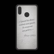 Coque  Huawei P20 Lite PREMIUM Dieux prières Gris Citation Oscar Wilde