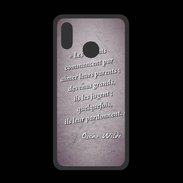 Coque  Huawei P20 Lite PREMIUM Enfants parents Violet Citation Oscar Wilde