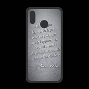 Coque  Huawei P20 Lite PREMIUM Esprits légers Noir Citation Oscar Wilde