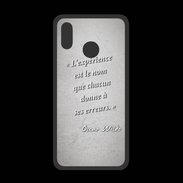 Coque  Huawei P20 Lite PREMIUM Expérience Gris Citation Oscar Wilde