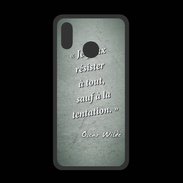 Coque  Huawei P20 Lite PREMIUM Résister Vert Citation Oscar Wilde
