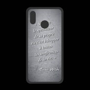 Coque  Huawei P20 Lite PREMIUM Spectateur Noir Citation Oscar Wilde