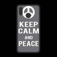 Coque  Huawei P20 Lite PREMIUM Keep Calm Peace Gris