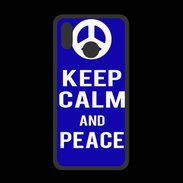 Coque  Huawei P20 Lite PREMIUM Keep Calm Peace Bleu