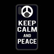 Coque  Huawei P20 Lite PREMIUM Keep Calm Peace Noir