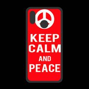 Coque  Huawei P20 Lite PREMIUM Keep Calm Peace Rouge
