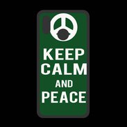 Coque  Huawei P20 Lite PREMIUM Keep Calm Peace Vert