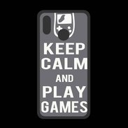 Coque  Huawei P20 Lite PREMIUM Keep Calm Play games Gris