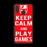 Coque  Huawei P20 Lite PREMIUM Keep Calm Play games Rouge