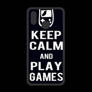Coque  Huawei P20 Lite PREMIUM Keep Calm Play games Noir