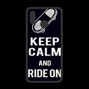 Coque  Huawei P20 Lite PREMIUM Keep Calm Ride on Noir