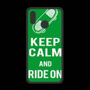 Coque  Huawei P20 Lite PREMIUM Keep Calm Ride on Vert
