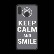 Coque  Huawei P20 Lite PREMIUM Keep Calm Smile Gris