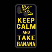 Coque  Huawei P20 Lite PREMIUM Keep Calm Take Banana Noir