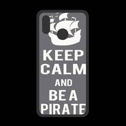 Coque  Huawei P20 Lite PREMIUM Keep Calm Be a Pirate Gris