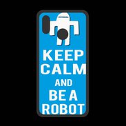 Coque  Huawei P20 Lite PREMIUM Keep Calm Be a Robot Cyan