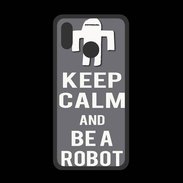 Coque  Huawei P20 Lite PREMIUM Keep Calm Be a Robot Gris