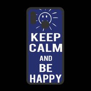 Coque  Huawei P20 Lite PREMIUM Keep Calm Be Happy Bleu