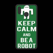 Coque  Huawei P20 Lite PREMIUM Keep Calm Be a Robot Vert