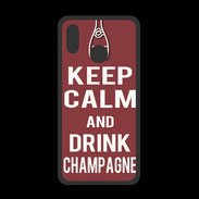 Coque  Huawei P20 Lite PREMIUM Keep Calm Drink Champagne Brique