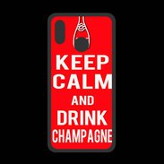 Coque  Huawei P20 Lite PREMIUM Keep Calm Drink champagne Rouge