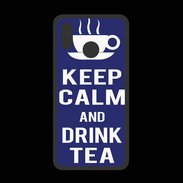 Coque  Huawei P20 Lite PREMIUM Keep Calm Drink Tea Bleu