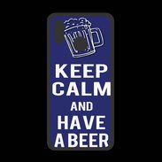 Coque  Huawei P20 Lite PREMIUM Keep Calm Have a beer Bleu