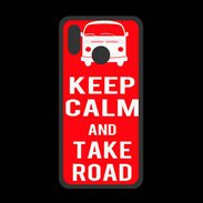 Coque  Huawei P20 Lite PREMIUM Keep Calm Take Road Rouge