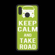 Coque  Huawei P20 Lite PREMIUM Keep Calm Take road Vert pomme