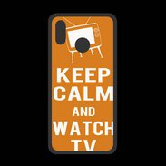 Coque  Huawei P20 Lite PREMIUM Keep Calm Watch TV Orange