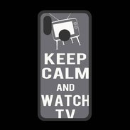 Coque  Huawei P20 Lite PREMIUM Keep Calm Watch TV Gris