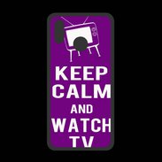 Coque  Huawei P20 Lite PREMIUM Keep Calm Watch TV Violet