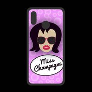 Coque  Huawei P20 Lite PREMIUM Miss Champagne Brune