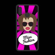 Coque  Huawei P20 Lite PREMIUM Miss Fashion Chatain