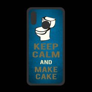 Coque  Huawei P20 Lite PREMIUM Keep Calm and Make cake Bleu