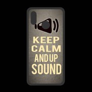 Coque  Huawei P20 Lite PREMIUM Keep Calm and Up Sound Gris