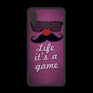 Coque  Huawei P20 Lite PREMIUM Life It's a game Rose ZG