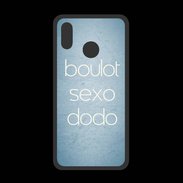 Coque  Huawei P20 Lite PREMIUM Boulot Sexo Dodo Bleu ZG