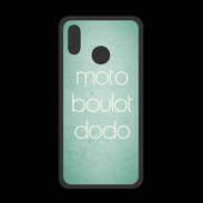 Coque  Huawei P20 Lite PREMIUM Moto Boulot Dodo Vert ZG