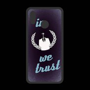 Coque  Huawei P20 Lite PREMIUM In anonymous We trust bleu ZG
