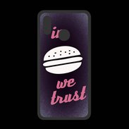 Coque  Huawei P20 Lite PREMIUM In Burger We trust Rouge ZG