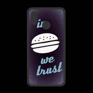 Coque  Huawei P20 Lite PREMIUM In Burger We trust Bleu ZG