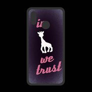 Coque  Huawei P20 Lite PREMIUM In Girafe We trust Rouge ZG