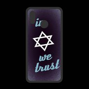 Coque  Huawei P20 Lite PREMIUM In Judaïsme We trust Bleu ZG 
