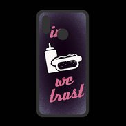 Coque  Huawei P20 Lite PREMIUM In Junk We trust Rouge ZG