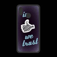 Coque  Huawei P20 Lite PREMIUM In Like We trust Bleu ZG