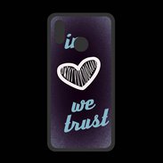 Coque  Huawei P20 Lite PREMIUM In Love We trust Bleu ZG