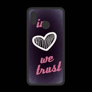 Coque  Huawei P20 Lite PREMIUM In Love We trust Rouge ZG