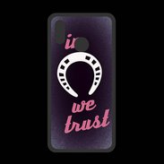 Coque  Huawei P20 Lite PREMIUM In Luck We trust Rouge ZG